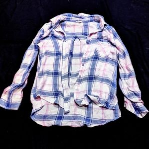 Pink, Blue, and White Flannel 💗💙🤍